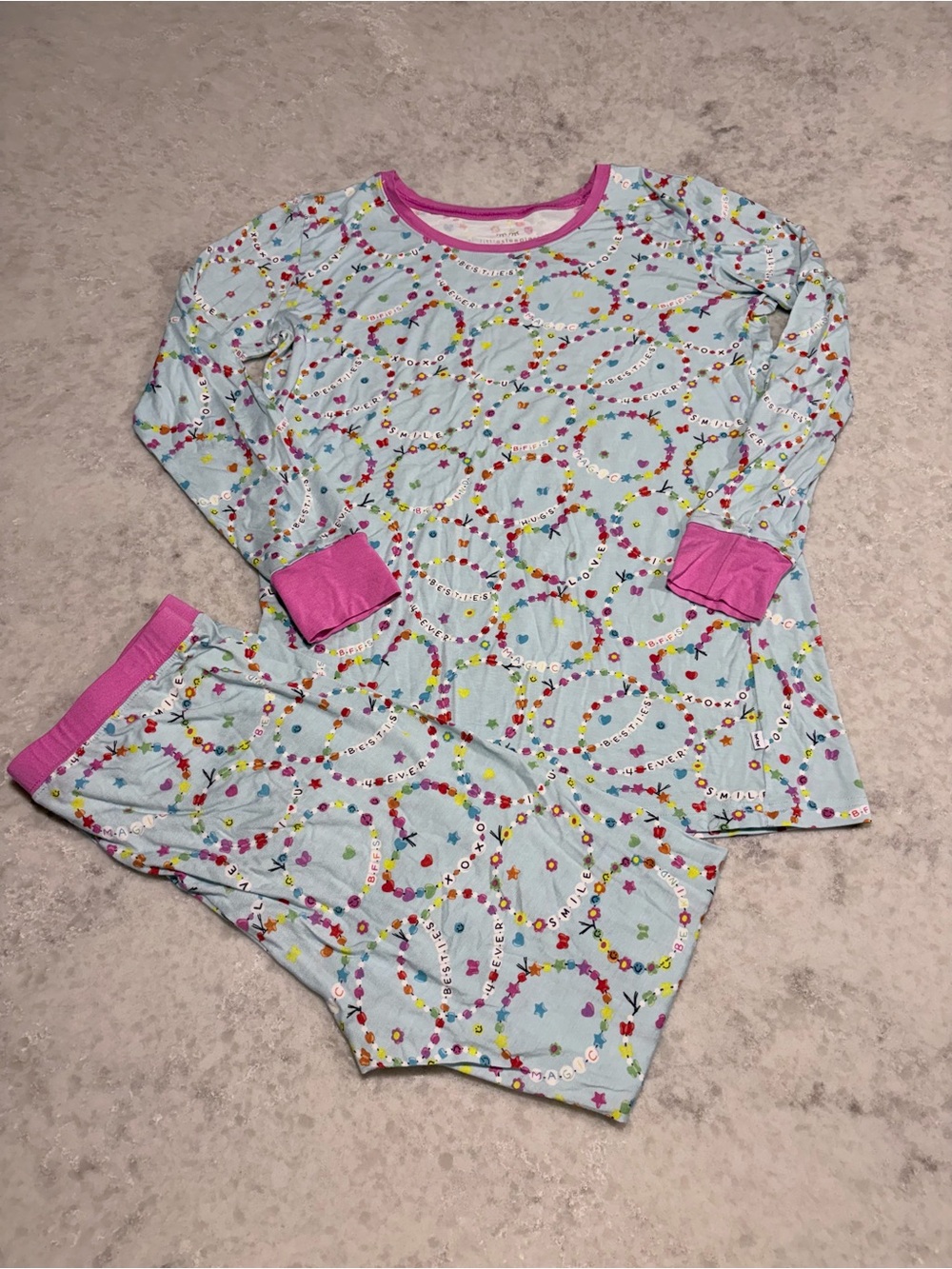 Little Sleepies Friendship Bracelet Bamboo Two-Piece Pajama Set - Size 16